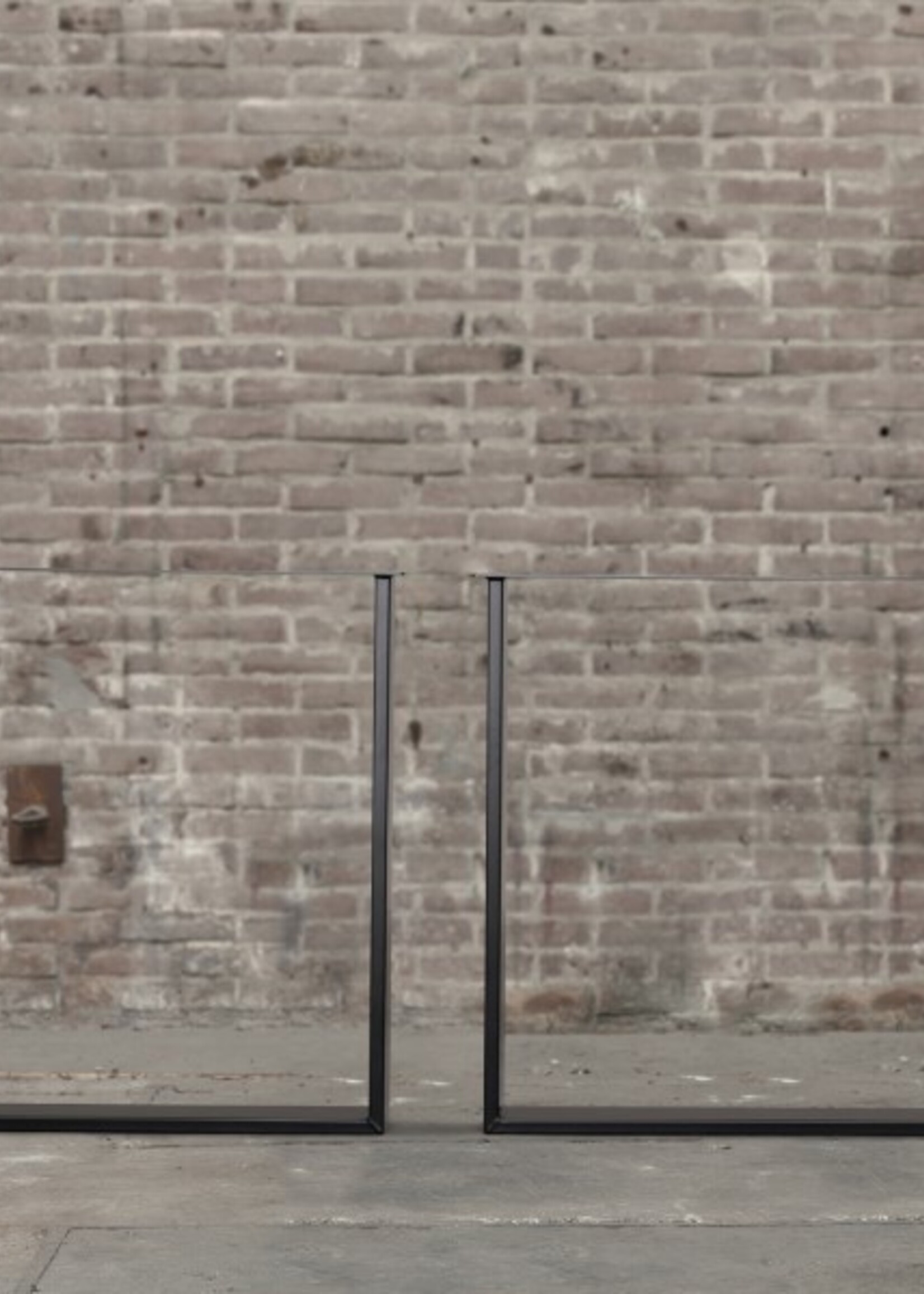 Stalen tafelpoot model U light zwart