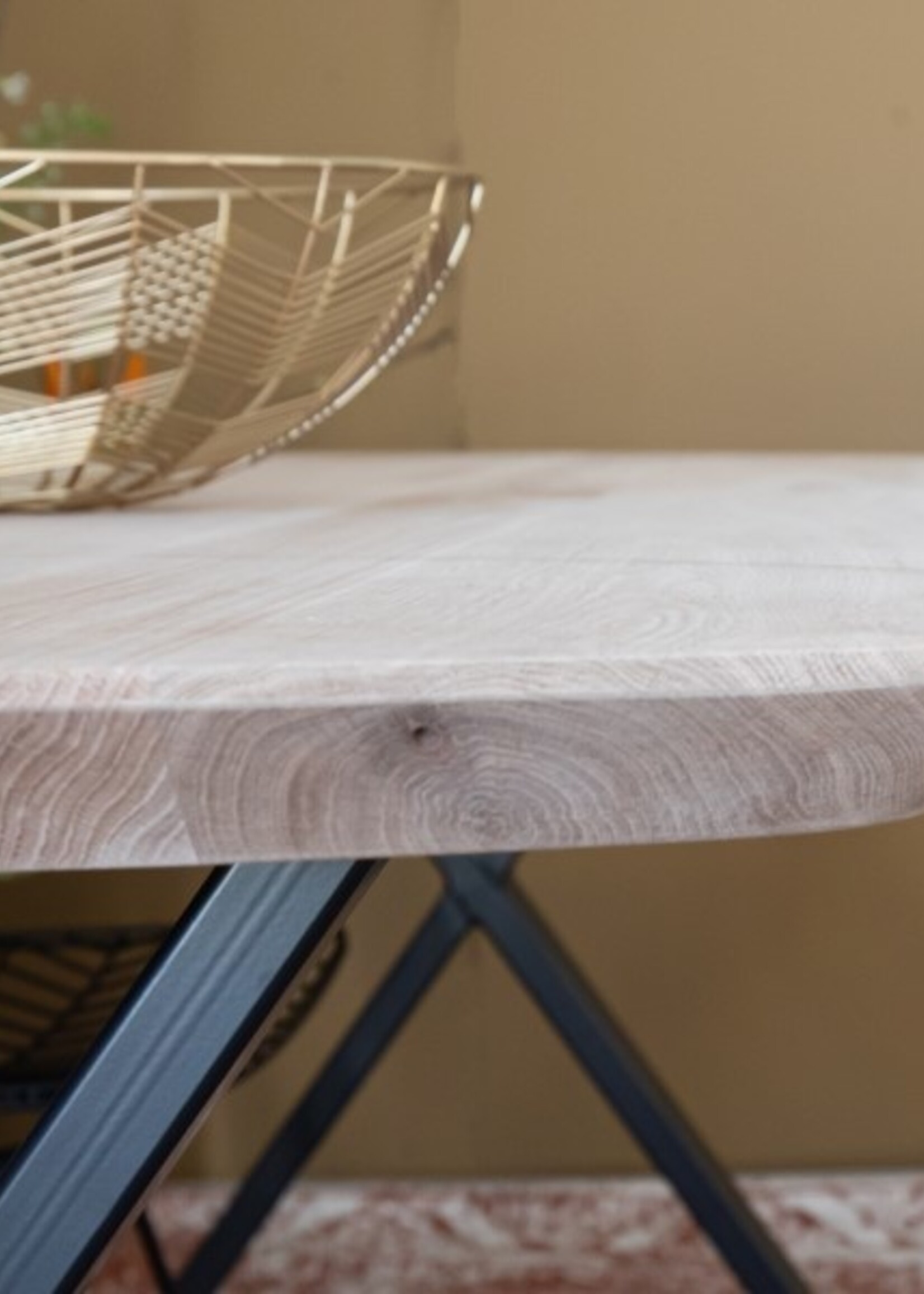 Stalen tafelpoot  X poot Uneven