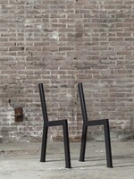 Bankpoot met leuning zwart