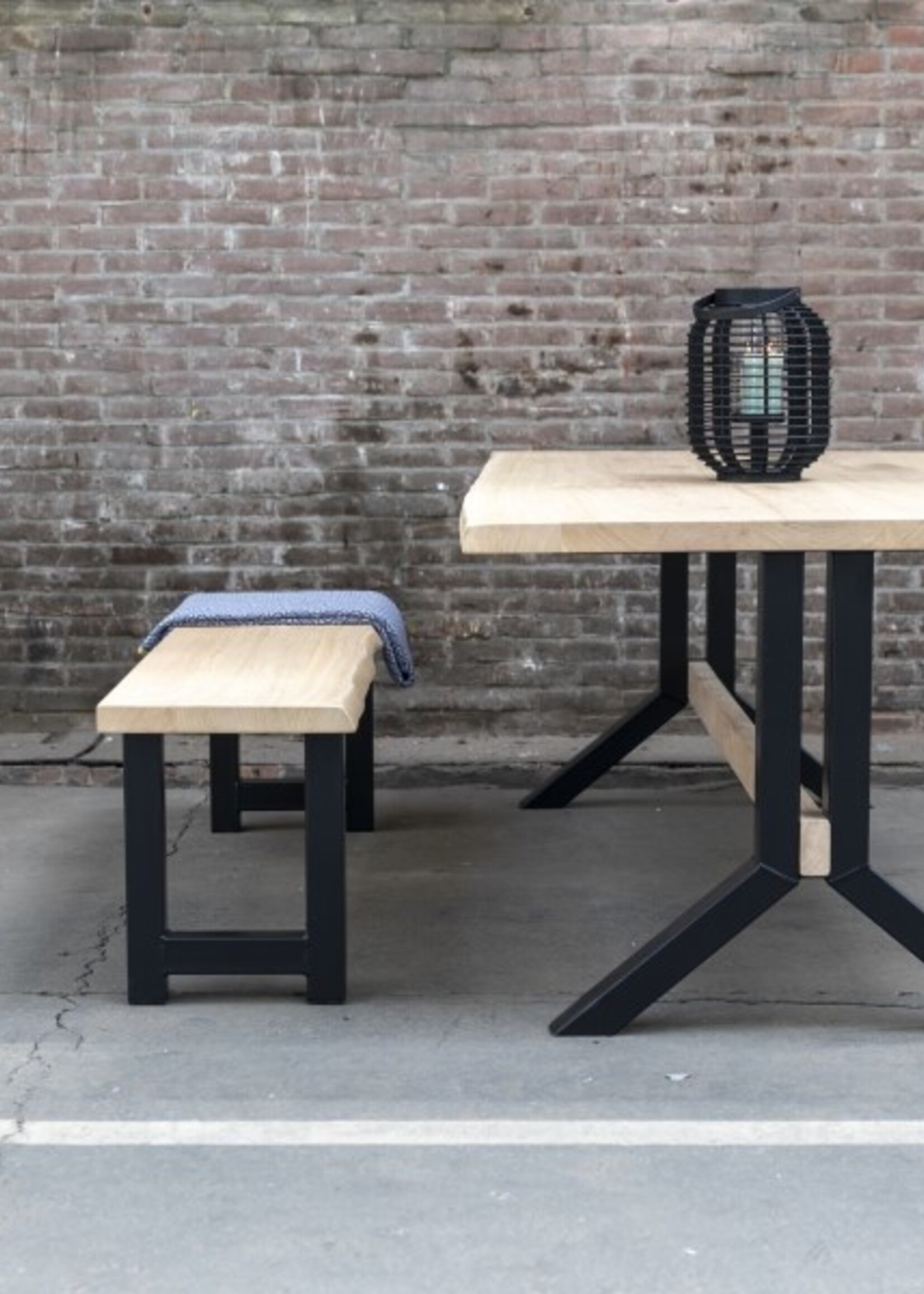 Losse industriele bankpoot model H zwart