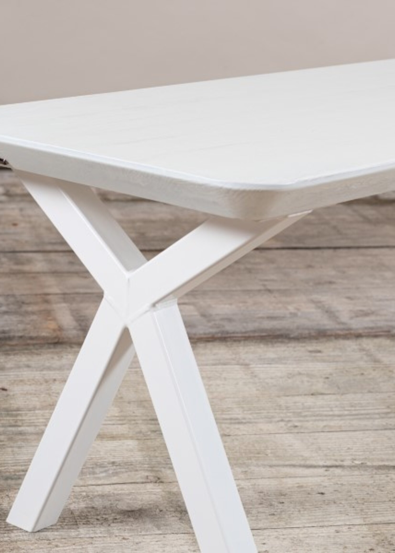 Losse industriele bankpoot model Scissor wit