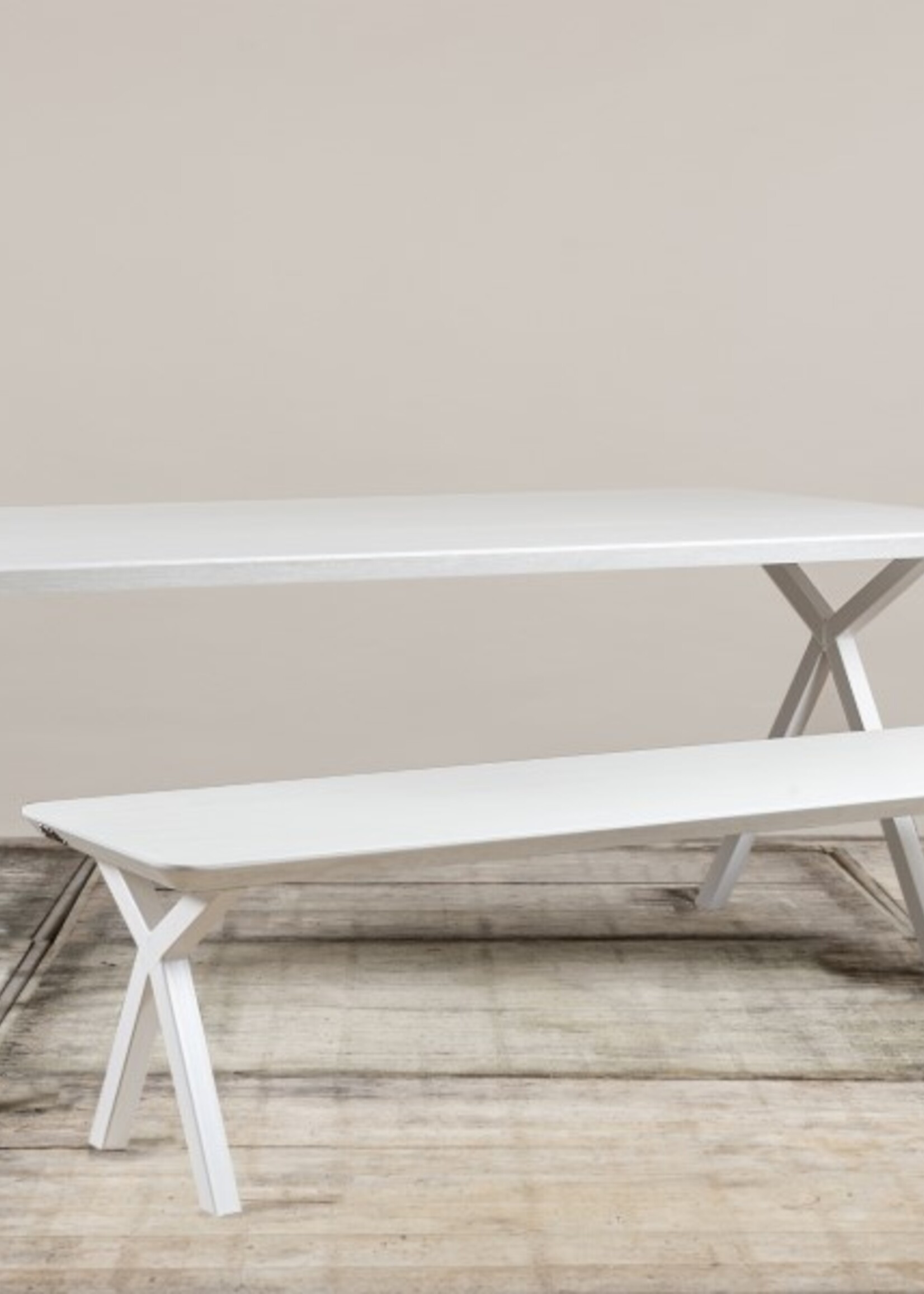 Losse industriele bankpoot model Scissor wit