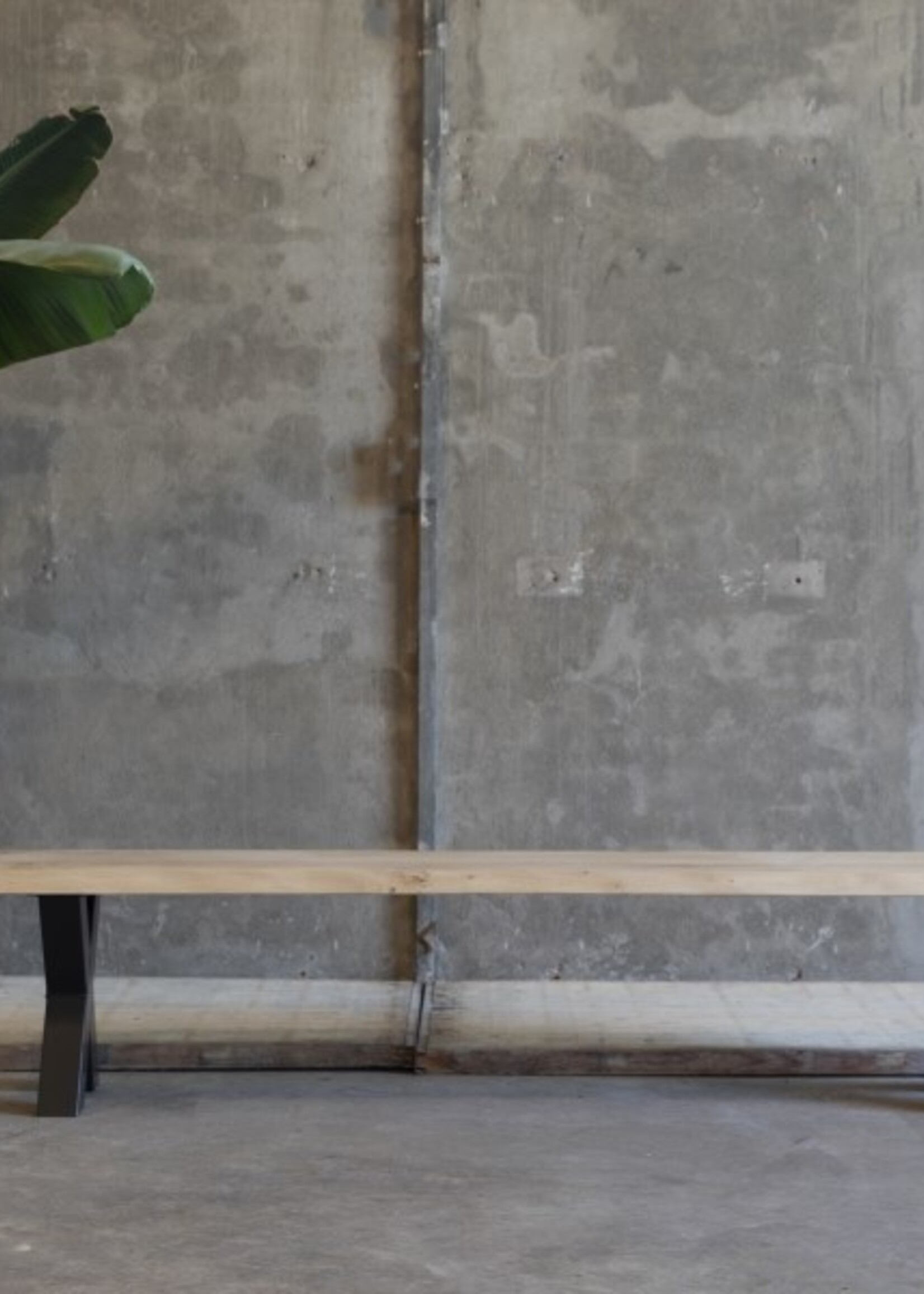 Losse industriele bankpoot model X zwart
