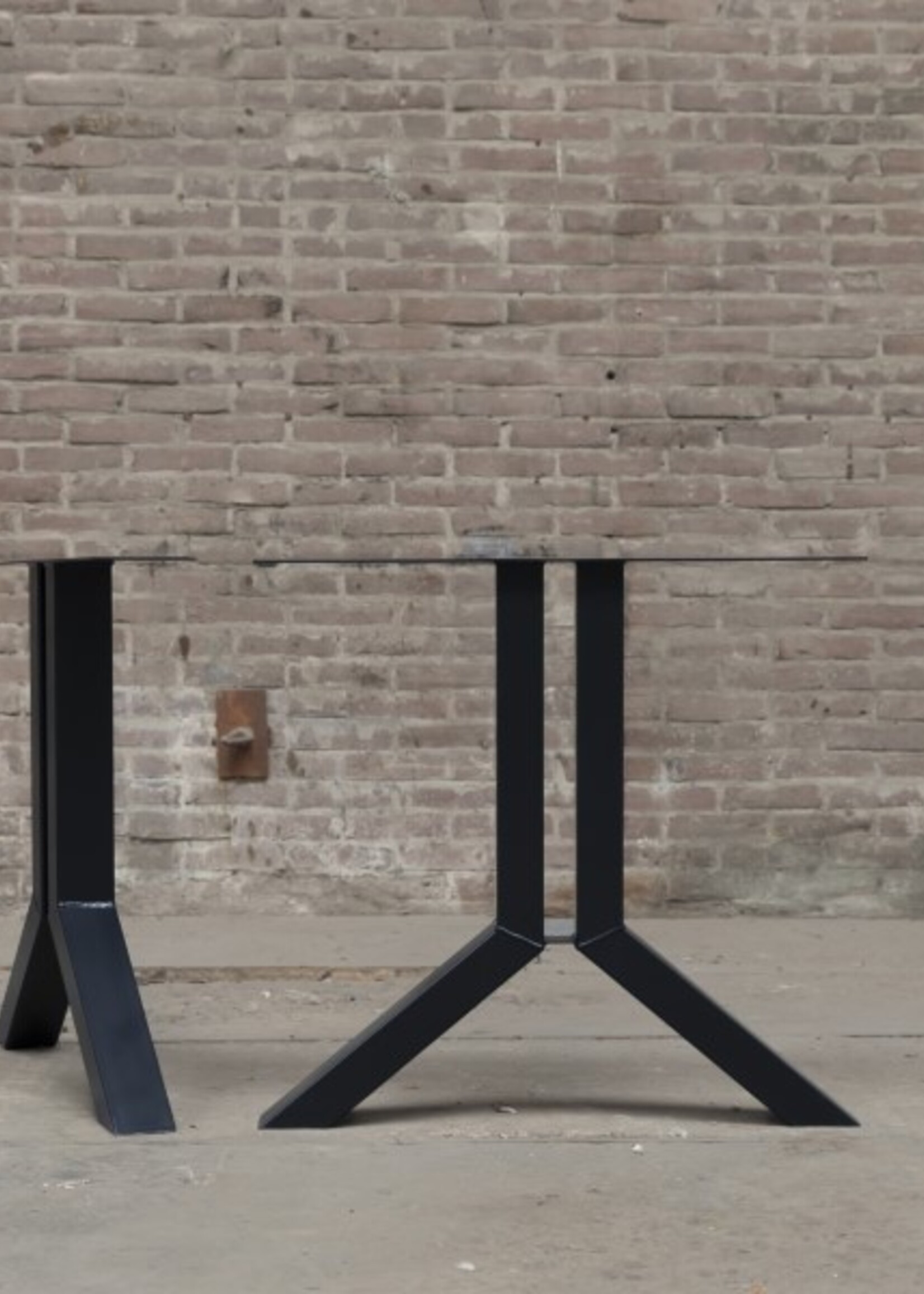 Stalen Split tafelpoot zwart