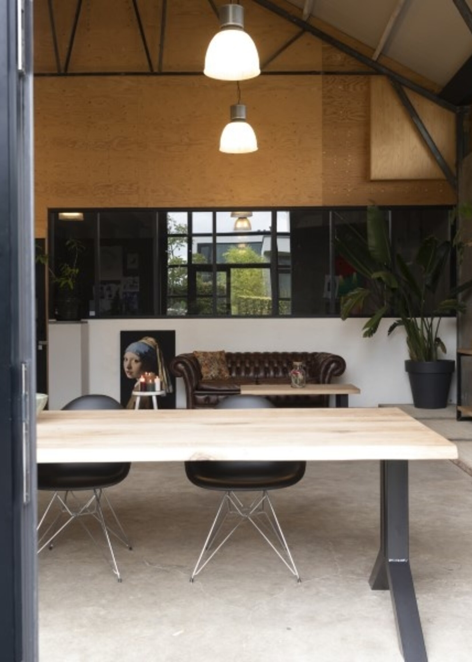 Stalen Split tafelpoot wit