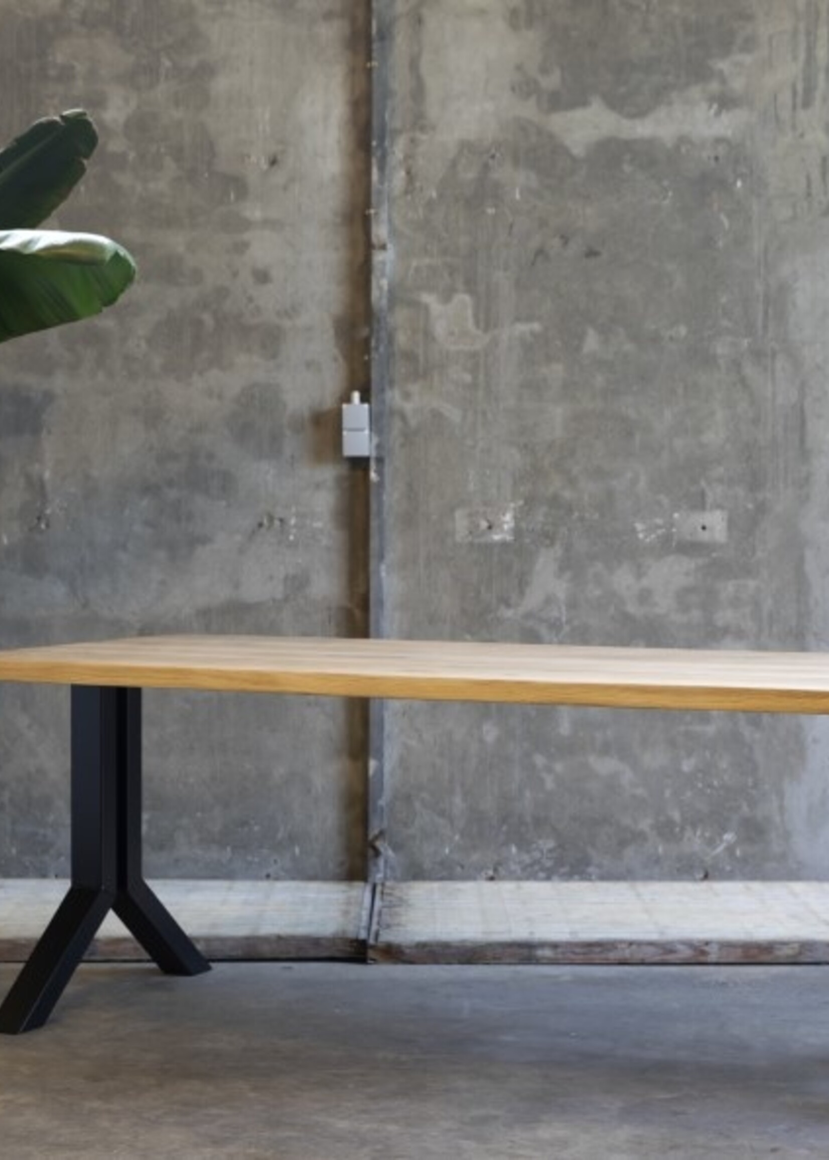 Stalen Split tafelpoot wit