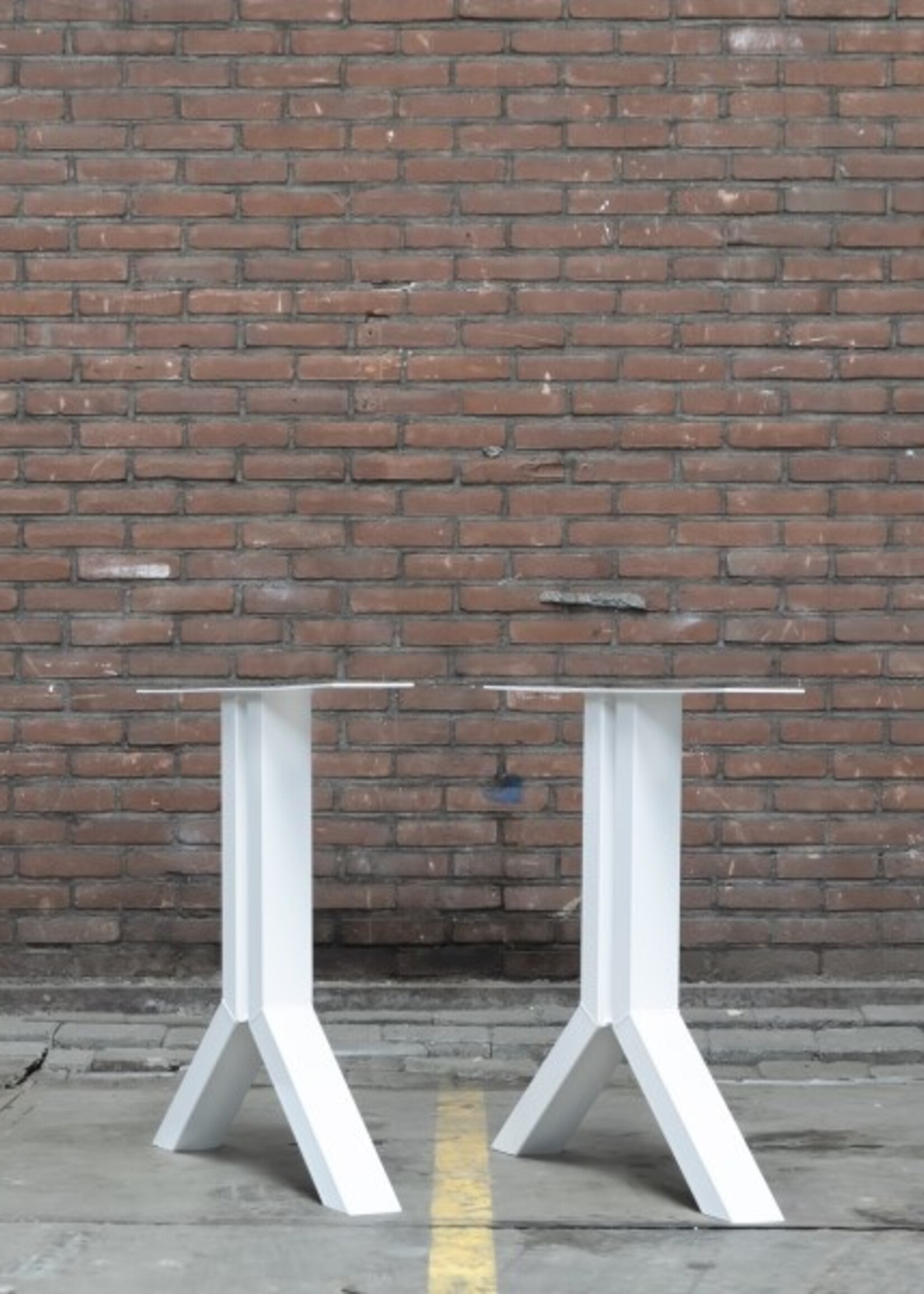 Stalen Split tafelpoot wit