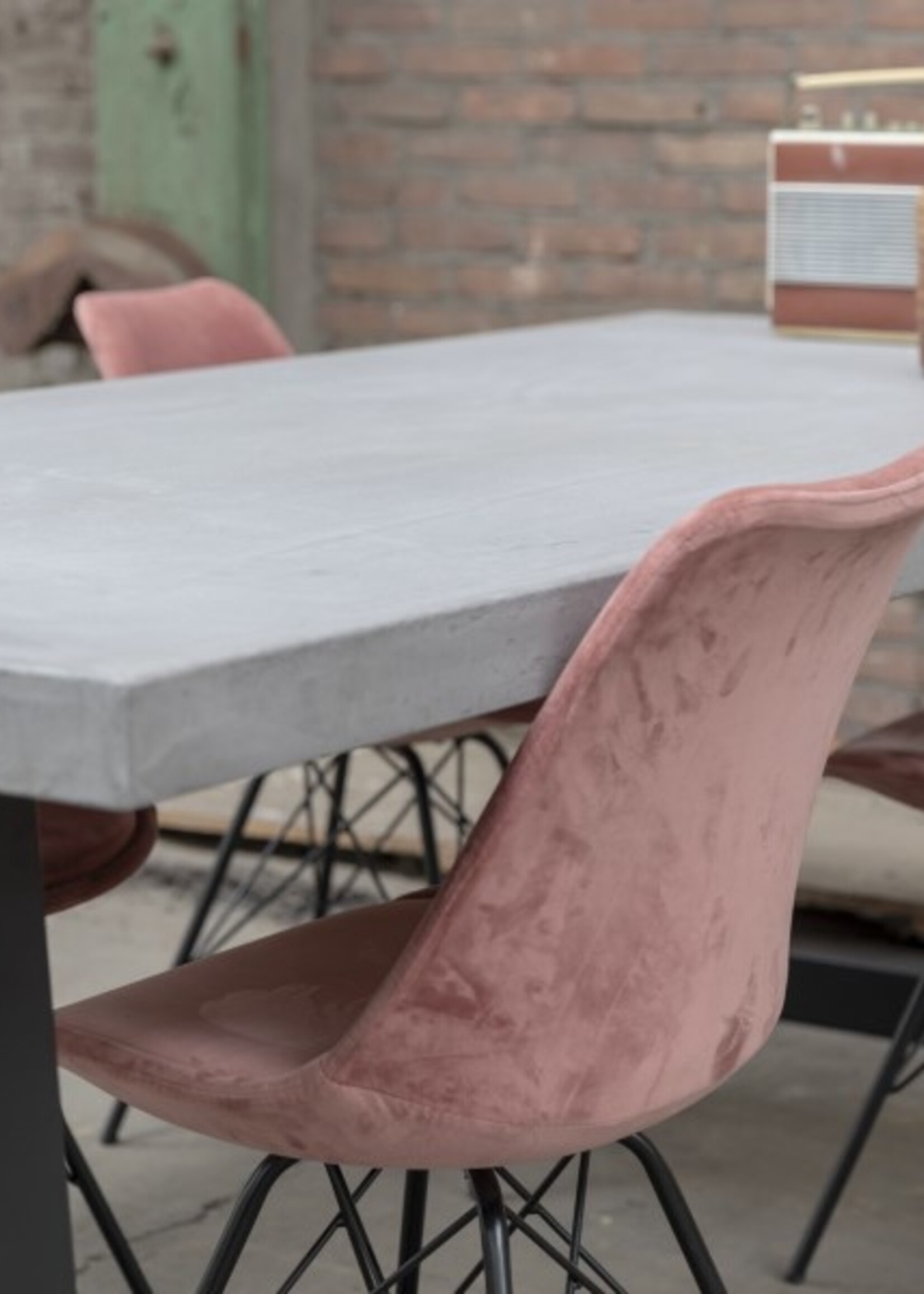 Handgemaakt Industrieel tafelonderstel Trapezium poot standaard zwart