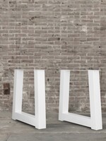 Tafelonderstel Trapezium tafelpoot zwaar wit