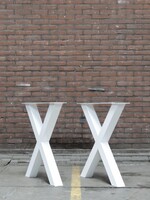Tafelonderstel model X Kruispoot wit standaard