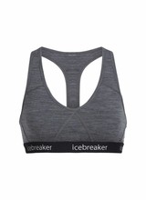 Icebreaker  ICEBREAKER W´s Sprite Racerback Bra Damen Merino - Gritstone Heather