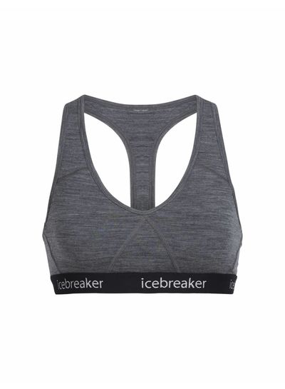 Icebreaker  ICEBREAKER W´s Sprite Racerback Bra Damen Merino - Gritstone Heather