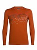 Icebreaker  ICEBREAKER Mens Oasis Long Sleeve Crewe - Copper