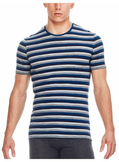 Icebreaker  ICEBREAKER M's Anatomica SS Crewe Merino - Largo Stripe