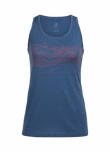 Icebreaker  ICEBREAKER W´s Tech Lite Tank Hawkland - Prussian Blue