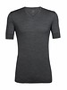 Icebreaker  ICEBREAKER Mens City Lite Short Sleeve V - Jet Heather