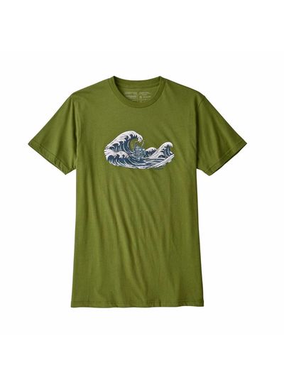 Patagonia  Patagonia Mens Oily Olas Organic Cotton T-Shirt - Sprouted Green