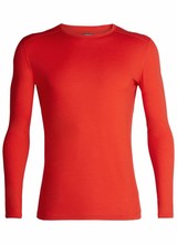 Icebreaker  ICEBREAKER Mens Oasis Long Sleeve Crewe - Chili Red