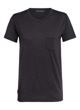 Icebreaker  ICEBREAKER Nature Dye Drayden SS Pocket Crewe Damen - Tannin