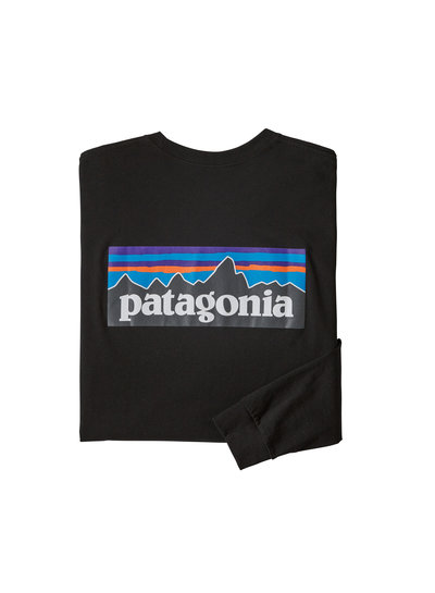 Patagonia  Patagonia L/S Men's P-6 Logo Responsibili-Tee - Black