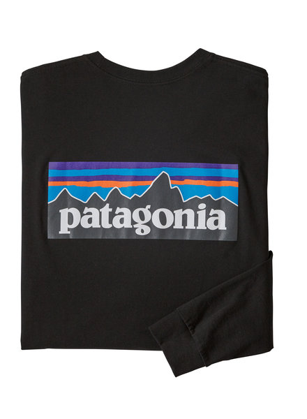 Patagonia  Patagonia L/S Men's P-6 Logo Responsibili-Tee - Black