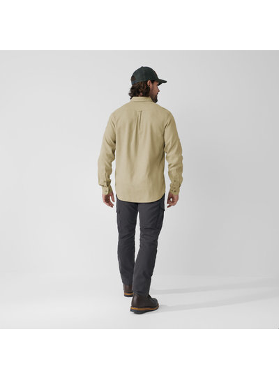 Fjällräven  FJÄLLRÄVEN Mens Övik Travel LS Shirt -  Sand Stone