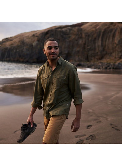 Fjällräven  FJÄLLRÄVEN Mens Övik Travel LS Shirt -  Green