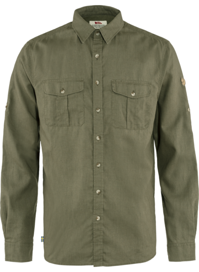Fjällräven  FJÄLLRÄVEN Mens Övik Travel LS Shirt -  Green