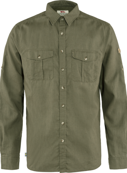 Fjällräven  FJÄLLRÄVEN Mens Övik Travel LS Shirt -  Green