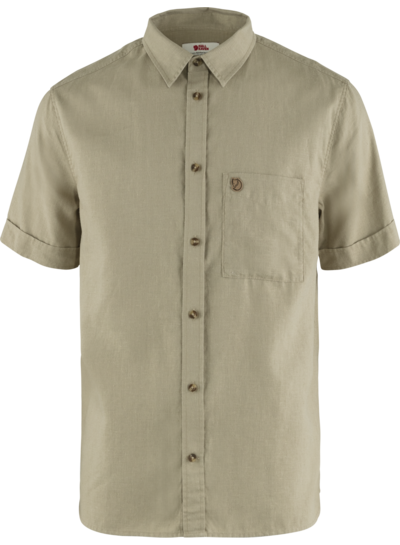 Fjällräven  FJÄLLRÄVEN Mens Övik Travel SS Shirt -  Sand Stone