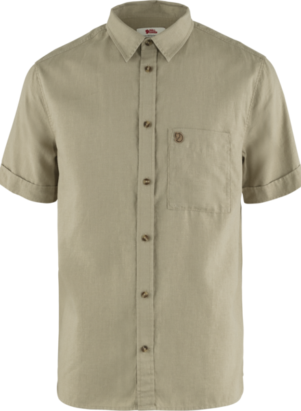 Fjällräven  FJÄLLRÄVEN Mens Övik Travel SS Shirt -  Sand Stone