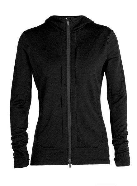 Icebreaker  ICEBREAKER Damen Quantum III Zip Hood - Black