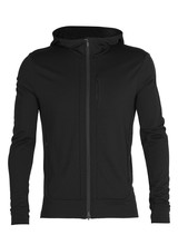 Icebreaker  ICEBREAKER Herren Quantum lll Long Sleeve Zip Hood Merino - Black