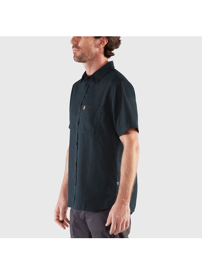 Fjällräven  FJÄLLRÄVEN Mens Övik Travel SS Shirt -  Dark Navy