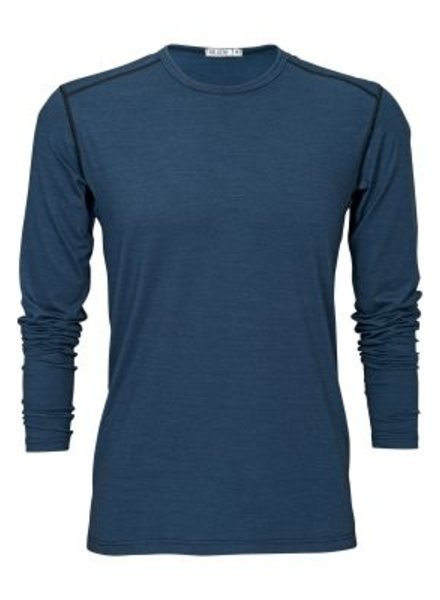 Palgero Palgero Ari Merino Longsleeve Herren - Blau Meliert