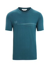 Icebreaker  ICEBREAKER Mens Tech Lite SS Crewe Cadence Paths - Green