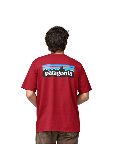 Patagonia  Patagonia Men's P-6 Logo Responsibili-Tee - Touring Red