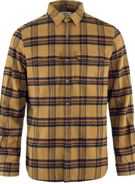 Fjällräven  FJÄLLRÄVEN Mens Övik Heavy Flannel Shirt -  Brown