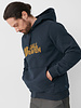 Fjällräven  FJÄLLRÄVEN Mens Logo Hoodie - Dark Navy