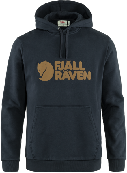 Fjällräven  FJÄLLRÄVEN Mens Logo Hoodie - Dark Navy