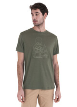 Icebreaker  ICEBREAKER Mens Tech Lite SS Crewe Sunset Camp - Loden