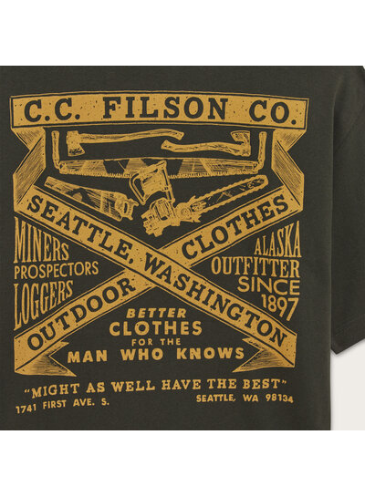 FILSON  FILSON SS Frontier Graphic T- Shirt -  Green