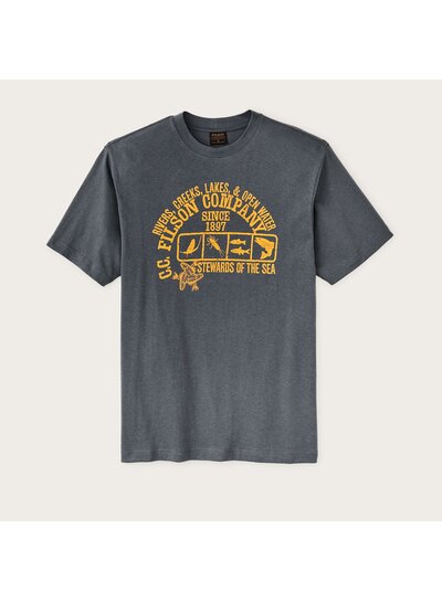 FILSON  FILSON SS Frontier Graphic T- Shirt -   Storm Blue