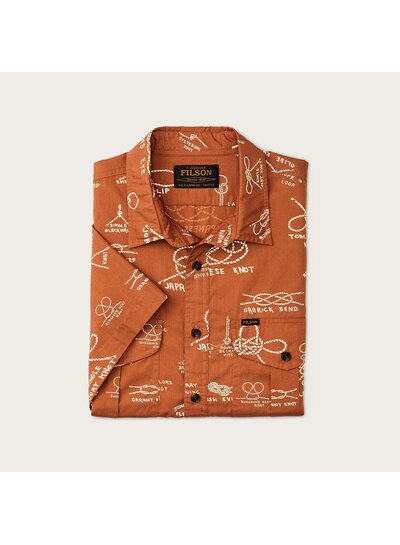 FILSON  FILSON Washed SS Feather Cloth Shirt - Bourbon Knots