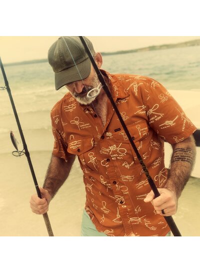 FILSON  FILSON Washed SS Feather Cloth Shirt - Bourbon Knots