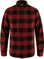 Fjällräven  FJÄLLRÄVEN Mens Övik Heavy Flannel Shirt -  Red