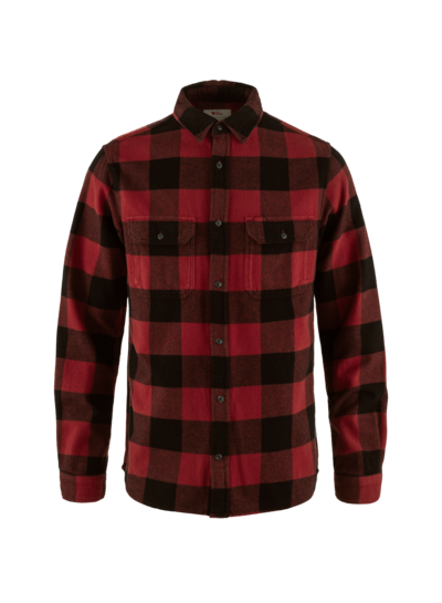 Fjällräven  FJÄLLRÄVEN Mens Övik Heavy Flannel Shirt -  Red