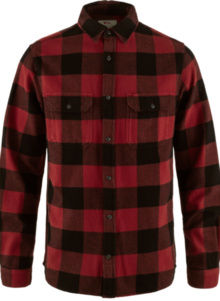 Fjällräven  FJÄLLRÄVEN Mens Övik Heavy Flannel Shirt -  Red