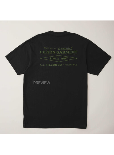 FILSON  FILSON SS Diamond Graphic T- Shirt -  Black