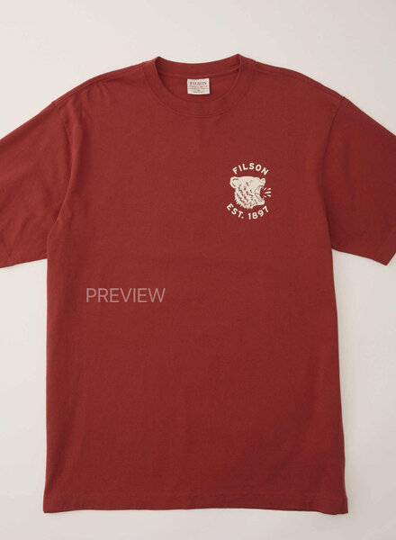 FILSON  FILSON SS Bear Graphic T- Shirt -  Chili Oil